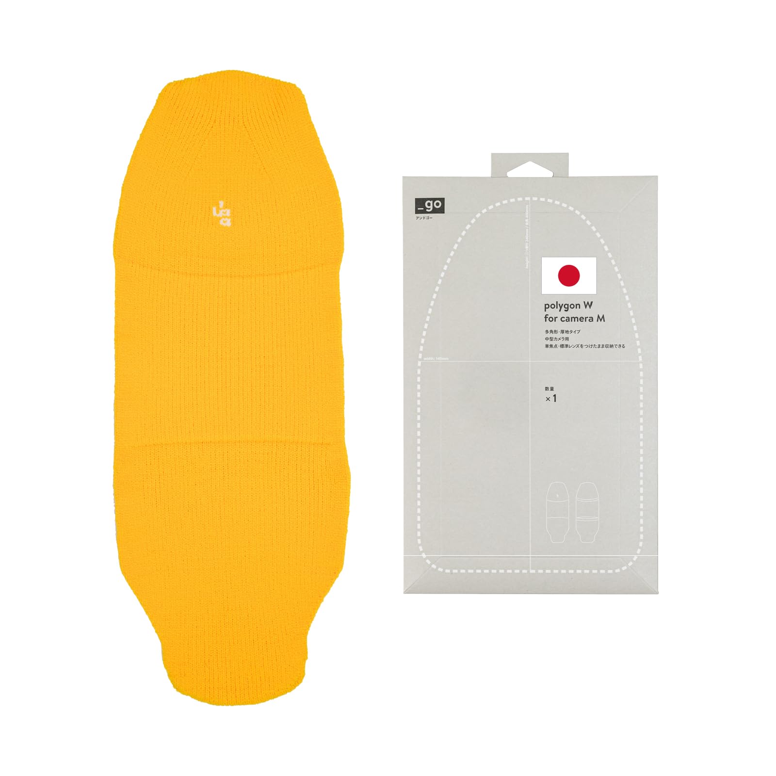 Camera Cover, Polygon W, Made in Japan, M size, Yellow