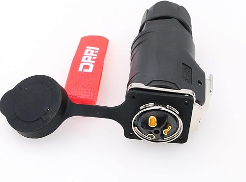 Miniatura 5 de DRRI Serie XHE28 Conector impermeable de 2 pines IP65IP67 de conexión rápida 30A 308V macho y hembra Conector de puerto solar RV (2 pines 30A 380V)