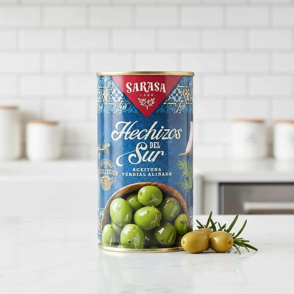 Aceitunas Verdial Aliñadas Receta Tradicional Sabor Intenso Ajo Hierbas Aromáticas 4200g NEXU