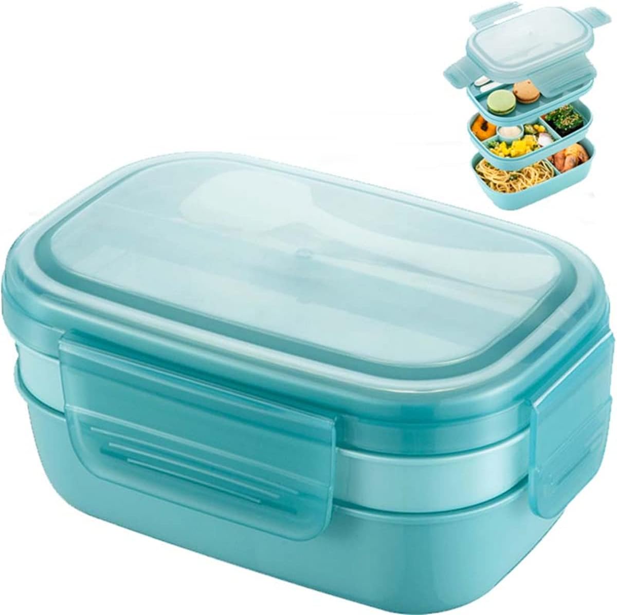 Bento Box Lunch Box, Stackable Bento Lunch Box Container for Adult Kids
