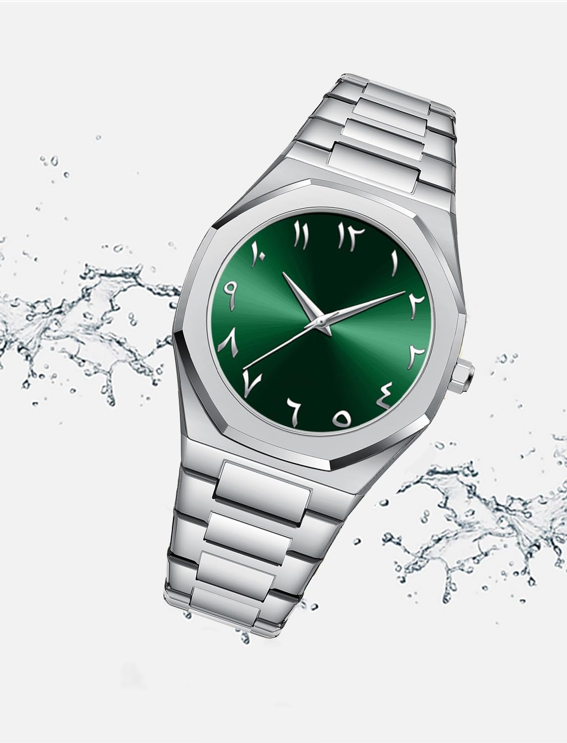 Mens Business Gold Watch Stainless Steel WatchBand Waterproof Analog Quartz Wristwatch - Image 2