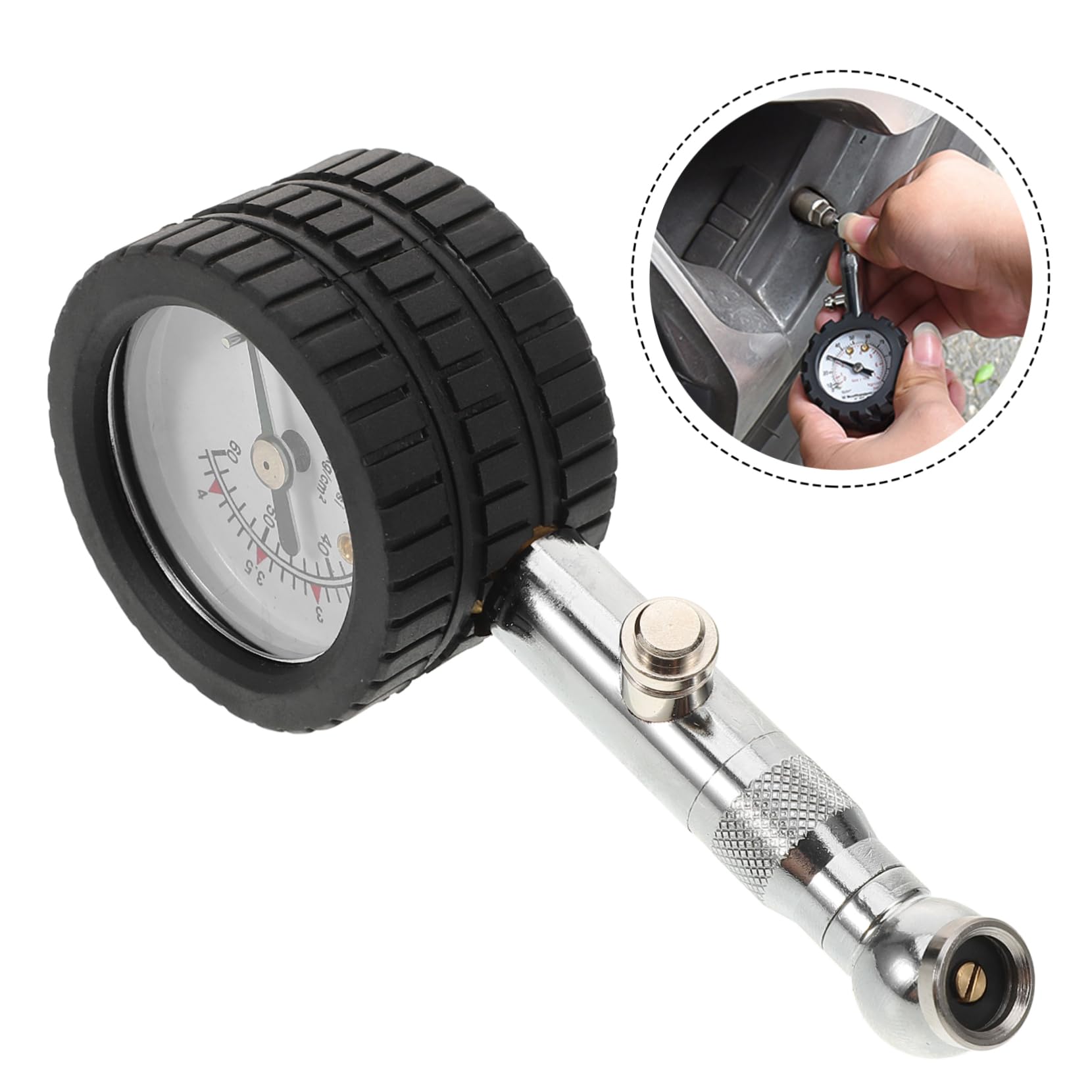 Gadpiparty 4pezzi Manometro Per Pressione Pneumatici Portatile Misuratore Di Pressione Per Auto Facile Da Usare Design Resistente Per Condizioni Dure Strumento Per Controllo