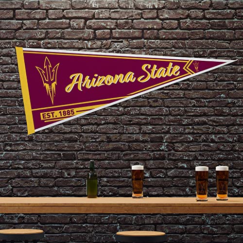 rico industries ncaa classic 1234 x 3034 felt wall dcor pennant - great for homebed roomman cave dcor