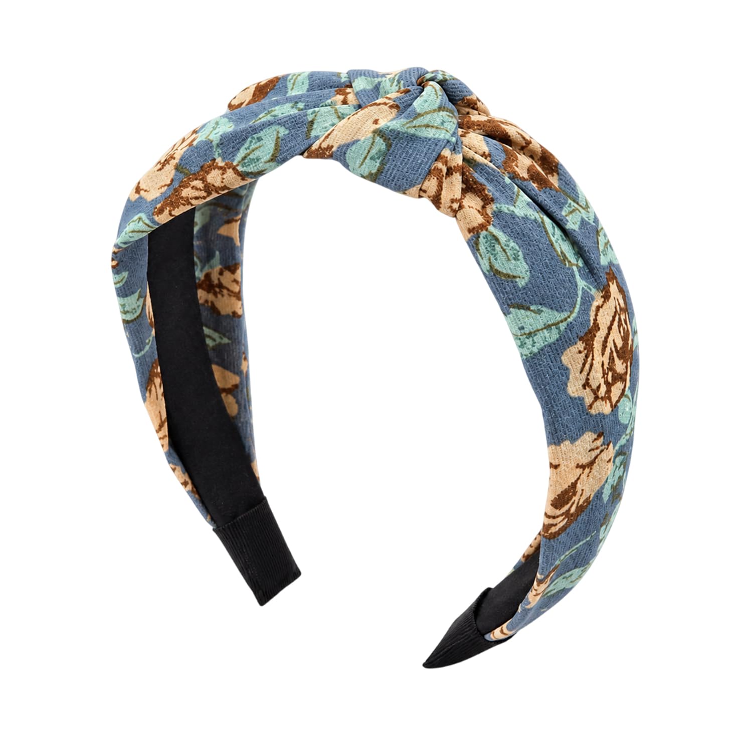 MOMISY Women's Polka Dot Knotted Headband, (Blue)-picture-15