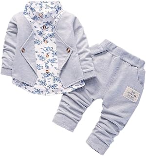 Sunday Kleinkind Baby Kleidung Jungen 0-6 Monate Suit Formelle Hochzeit Jacke Top +Hose Outfits Set 2 Stück Kinderbekleidung