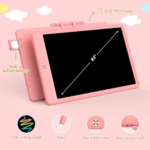 Miniatura 2 de Juguetes para niños de 3 a 6 años, tableta de escritura LCD de 8.5 pulgadas, tableta de dibujo electrónica, almohadillas de dibujo, regalos de viaje