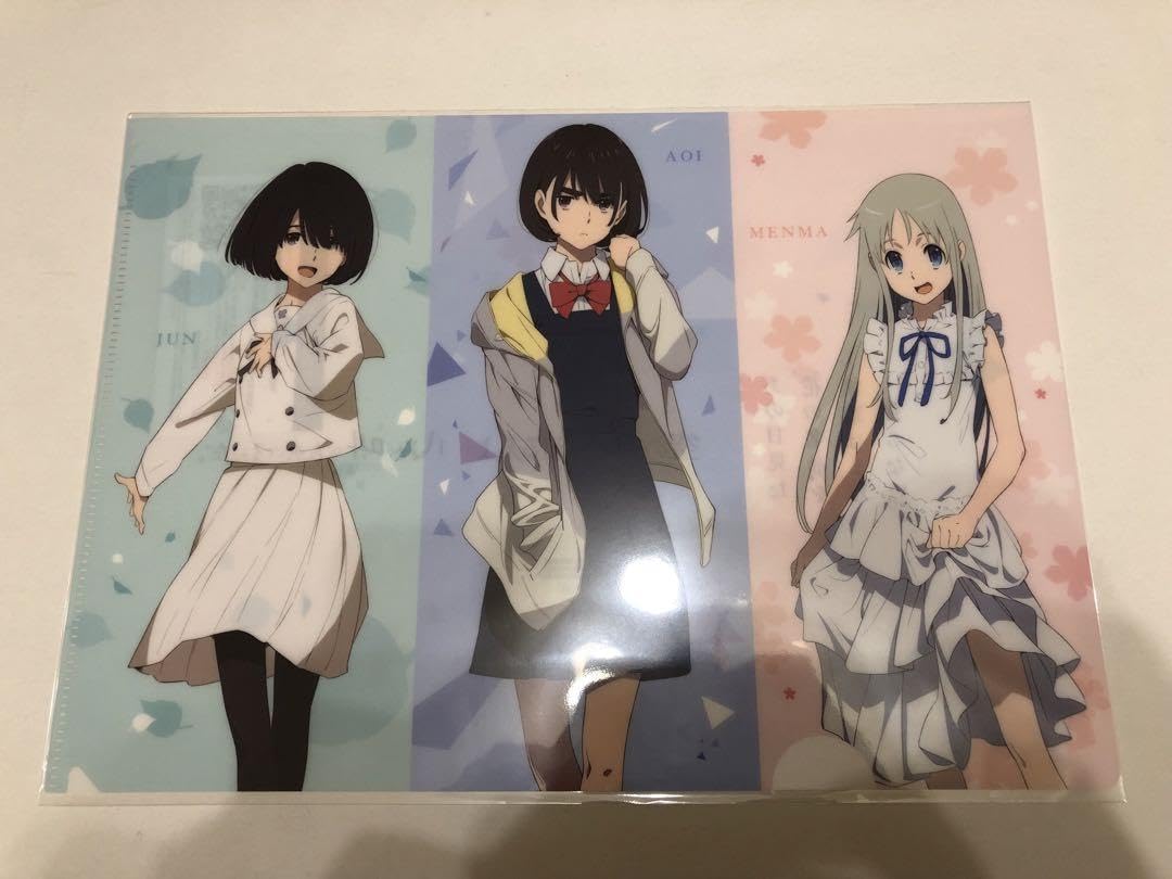 あの花　カフェ限定クリアファイル　めんま　ここさけ　成瀬順　そらあお　相生あおい A4クリアファイル めんま 成瀬順 相生あおい あの花 空の青さを