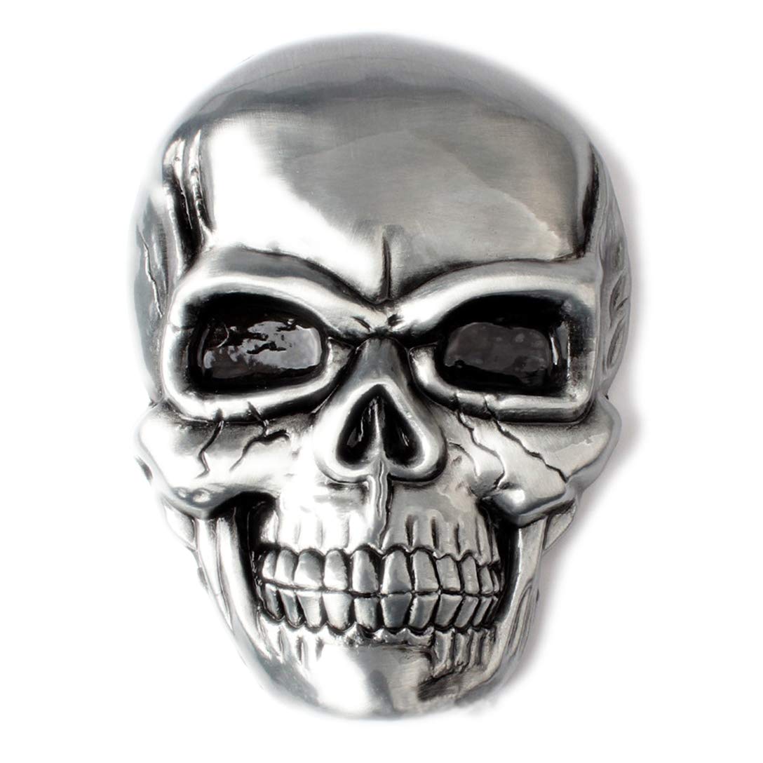 CL&J BB® Skull Belt Buckle Western Cowboy Native American Motorcyclist (SK1)