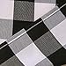 Annlaite Buffalo Checker Farmhouse Thermal Insulated Energy Saving Window Curtain Valance for Living Room/Bedroom/Kitchen Rod Pocket Valance 52 by 18 Inch Black