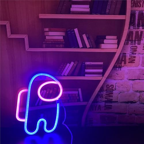 Miniatura 7 de Nordstylee Luces de neón con forma de astronauta para colgar luces de neón decorativas con USB o pilas para el hogar, dormitorio, bar, restaurante,