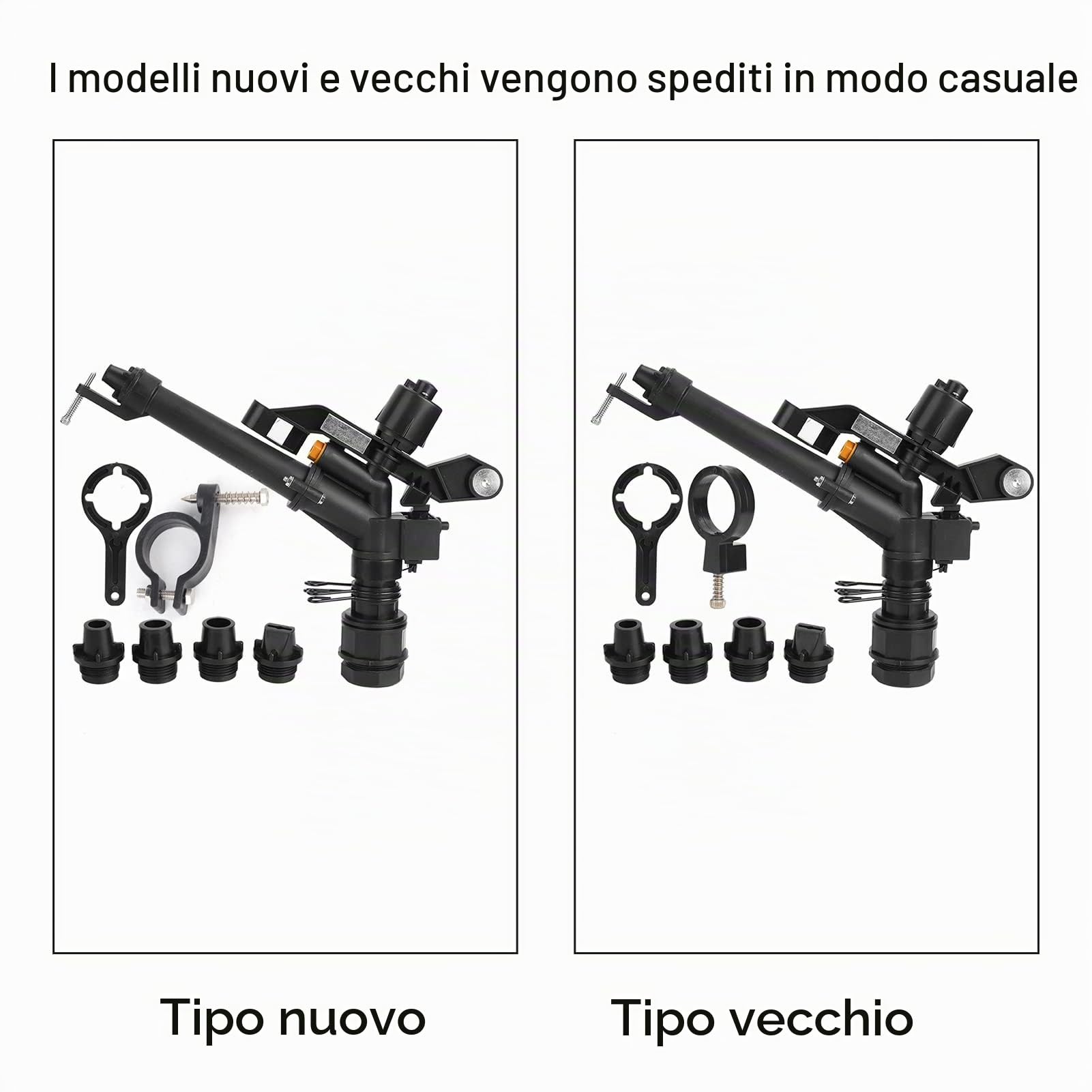 OUKENS Irrigatore per Irrigazione, DN25 da 1,5 Pollici a 1 Pollice Filettatura Femmina Regolabile a 360 Gradi con Braccio Oscillante Irrigatore per Irrigazione Agricola