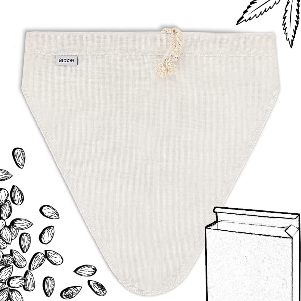 4 Sacchetti Filtranti Per Latte Vegetale - Colino In Nylon 30x45cm Per Alimenti - Foto 4