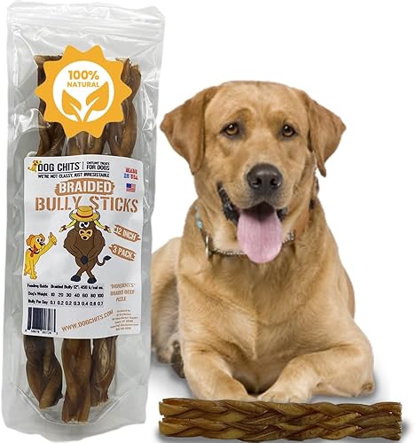 Miniatura 1 de Dog Chits Bully Sticks para perros y cachorros  6 pulgadas, paquete de 12  Natural saludable de larga duración masticable para perros grandes y