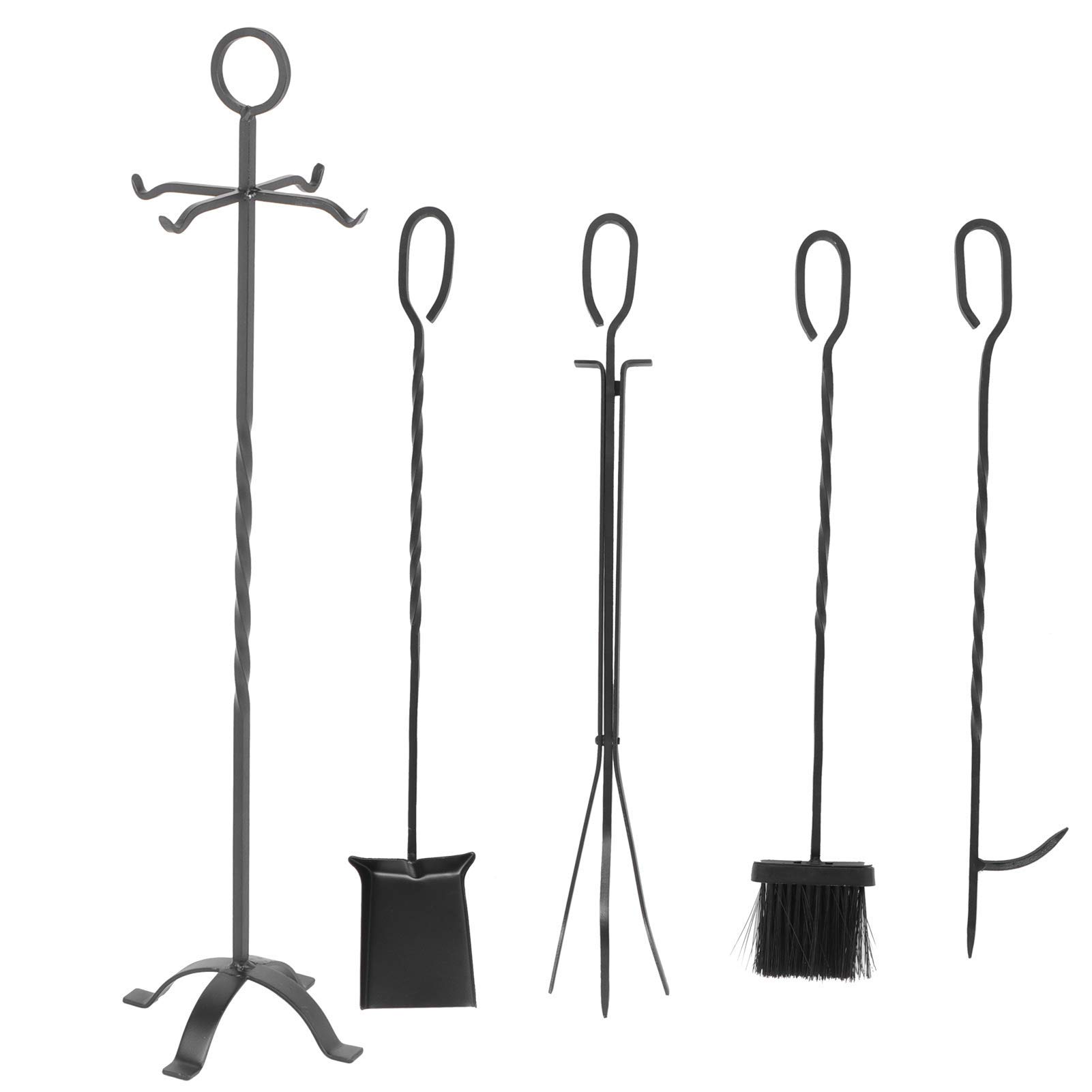 Focolare, Spazzola per caminetto, Strumenti per caminetto Neri più stabili Utensili per caminetto Perfetti Pinze per caminetto, Ferro Funzionale e Decorativo per camini a Gas A Leg