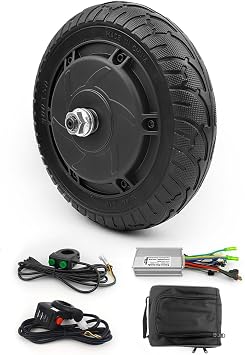 36V 350W Scooter Conversion Kit 8 Inch Brushless Huv Motor Kit for Kick Scooter DIY Trikke Speed Can Be 30KM/H