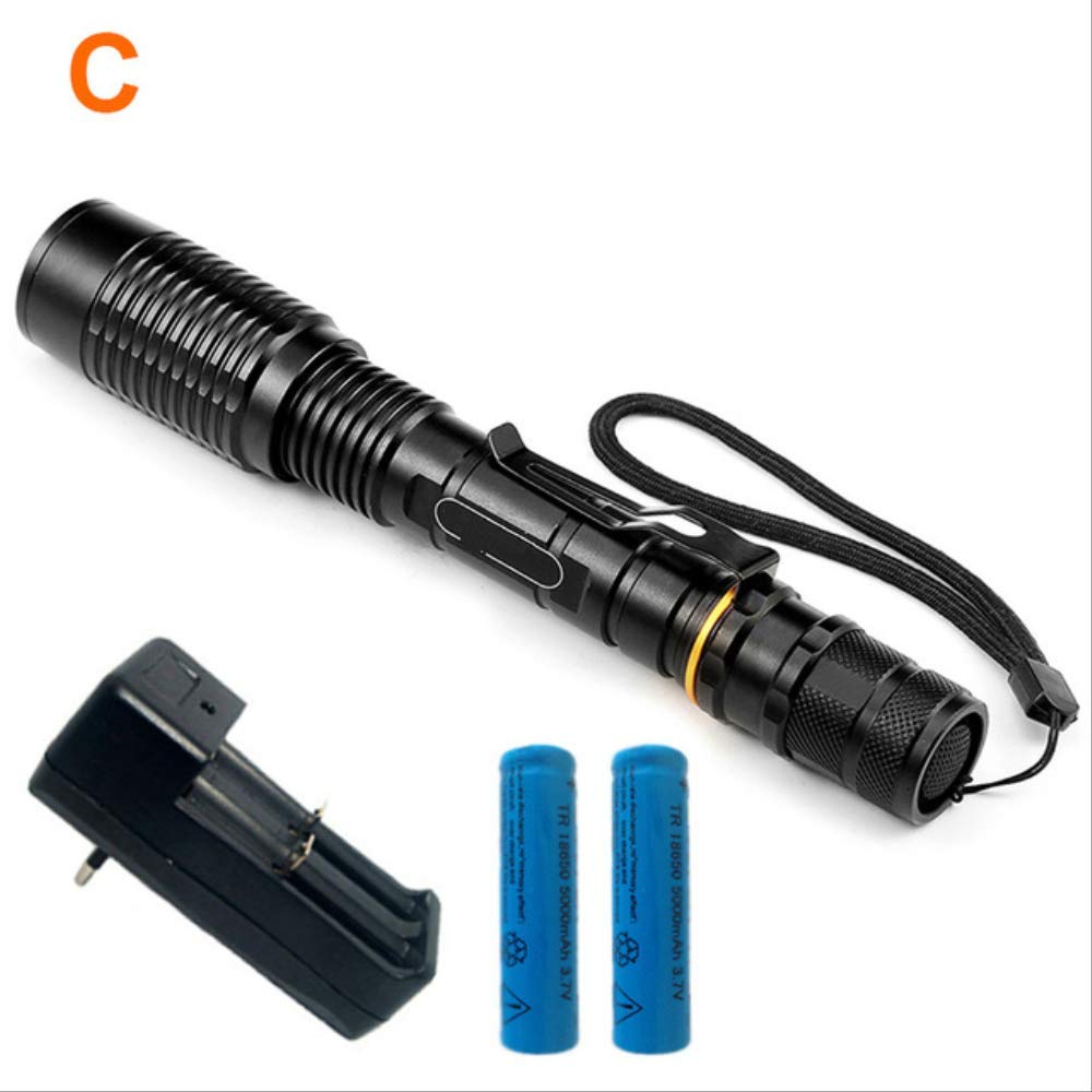 BAJIE Flashlight 8000Lm Led Flashlight Led V5 T6 5 Modos Zoomable Torch Flashlight 18650 Baterías Stock