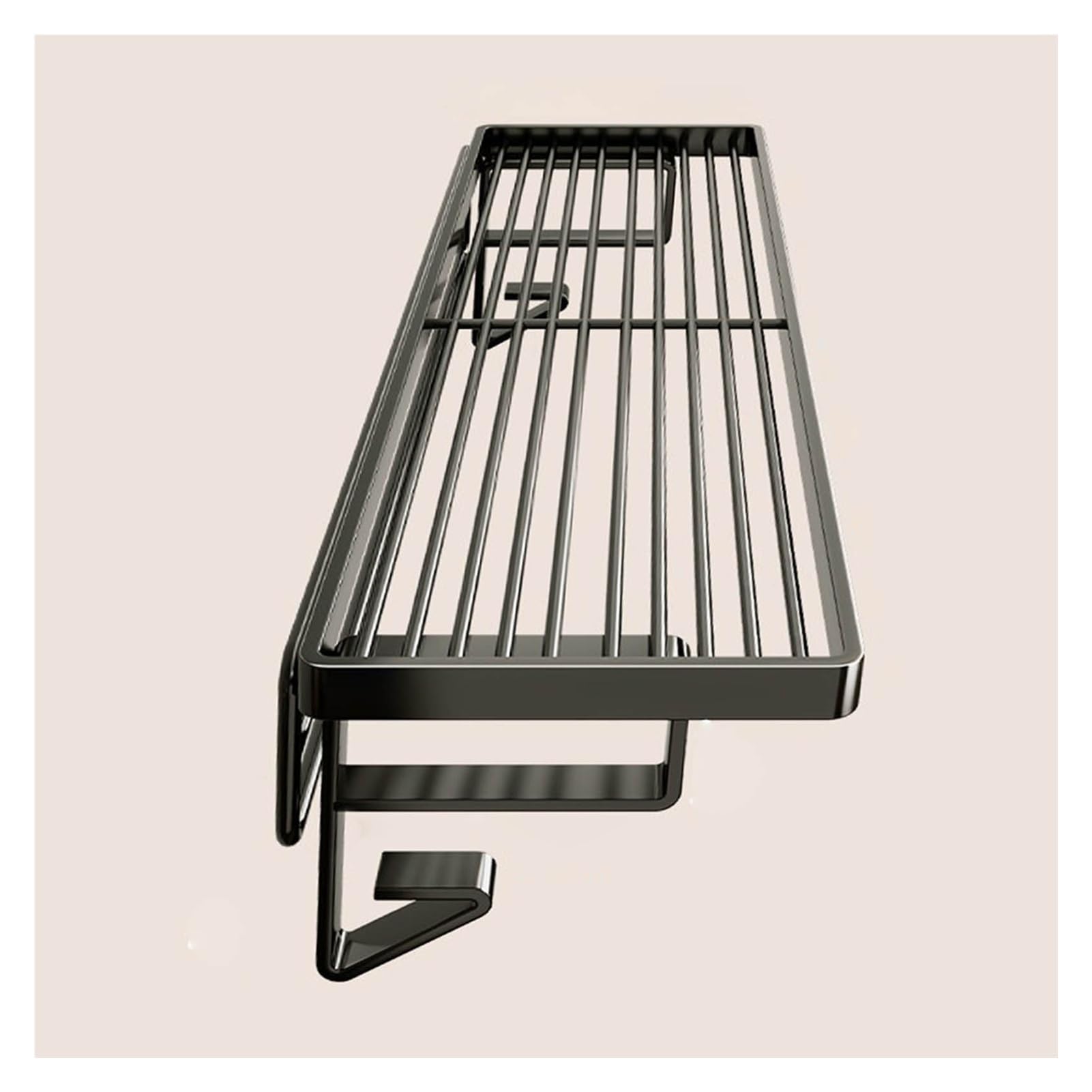 Floating Radiator Storage Shelf Rack Radiator Shelf Black Multiple Sizes No Drilling Multipurpose Brackets Ornament Storage(19.6in/50cm)