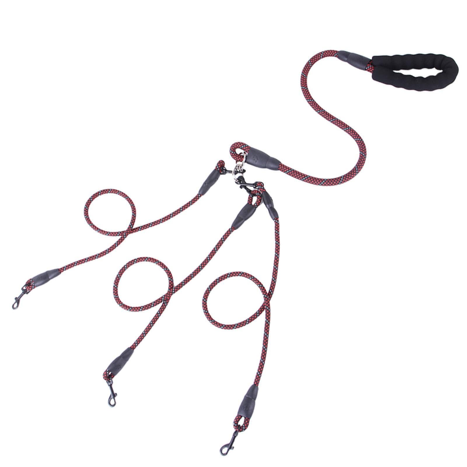 Facynde 3-Wege-Hundeleine | Anti-Verdreh System | Für Bis Zu 3 Hunde