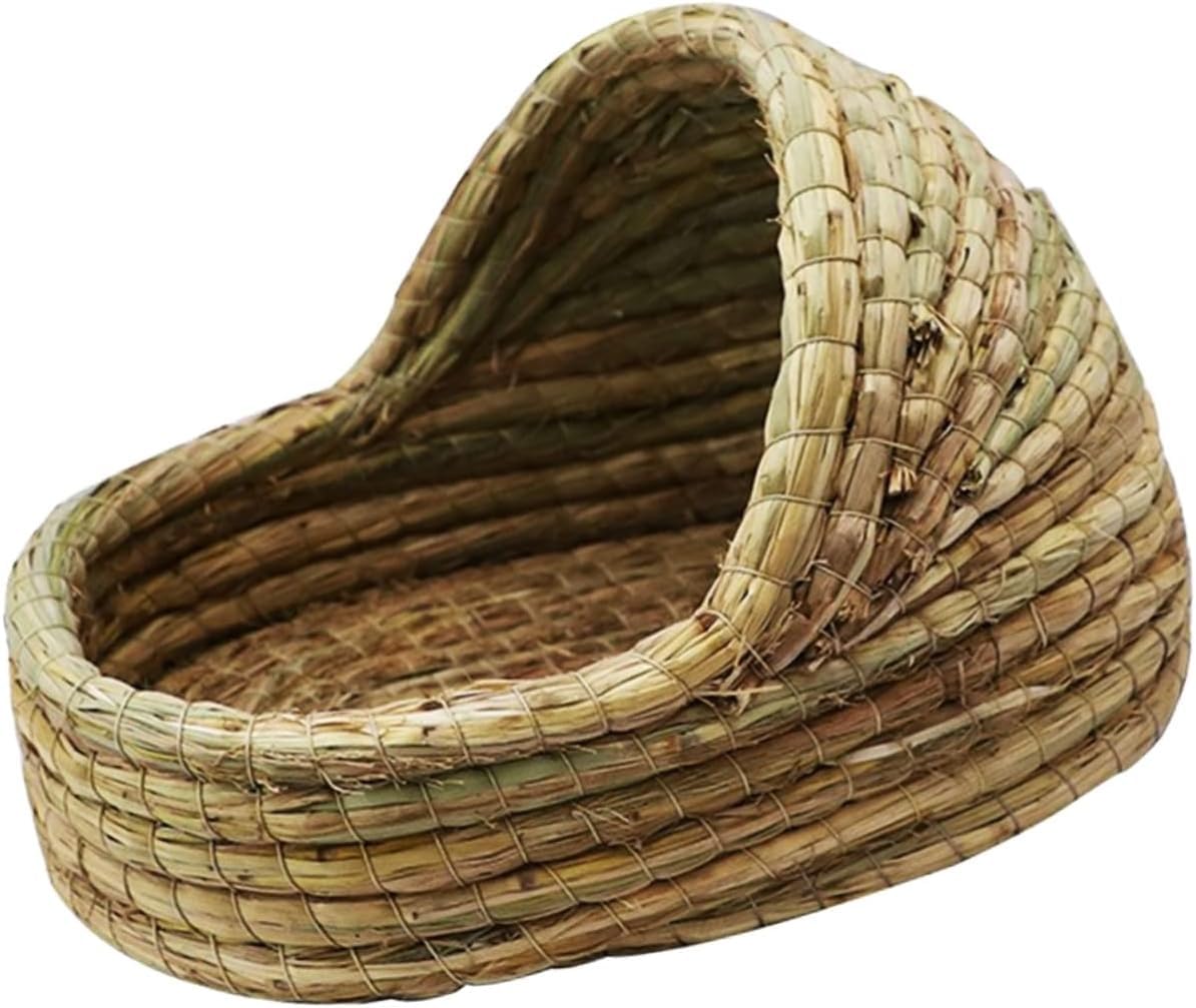Gniazdo królika Kryjówka dla królików Chatka chomika Legowiska Królik Trawa Łóżko Pościel Zabawka do żucia Zwierzęta C(Ax4pcs,27X20CM)