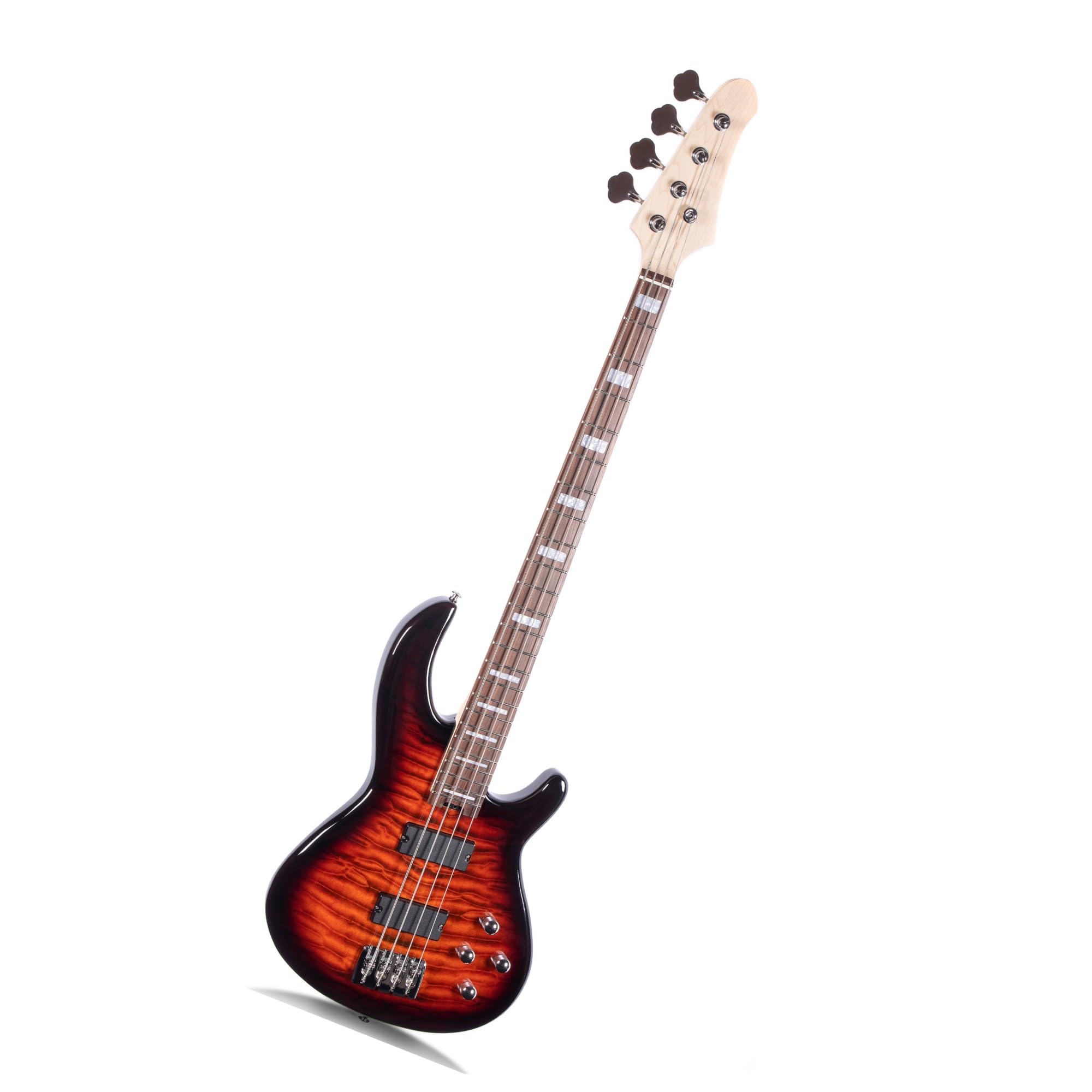 Eitara Elektryczna Dla Początkujących Profesjonalna Gitara Elektryczna Jazzowo Basowa Odpowiednia Dla Początkujących(Light Brown)
