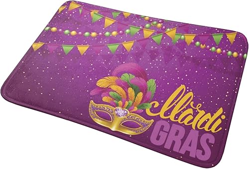 Miniatura 9 de Rqzwdq Mardi Gras 2024 - Tapetes antideslizantes para puerta, tapetes de bienvenida, tapetes decorativos para entrada, dormitorio, baño, exterior e