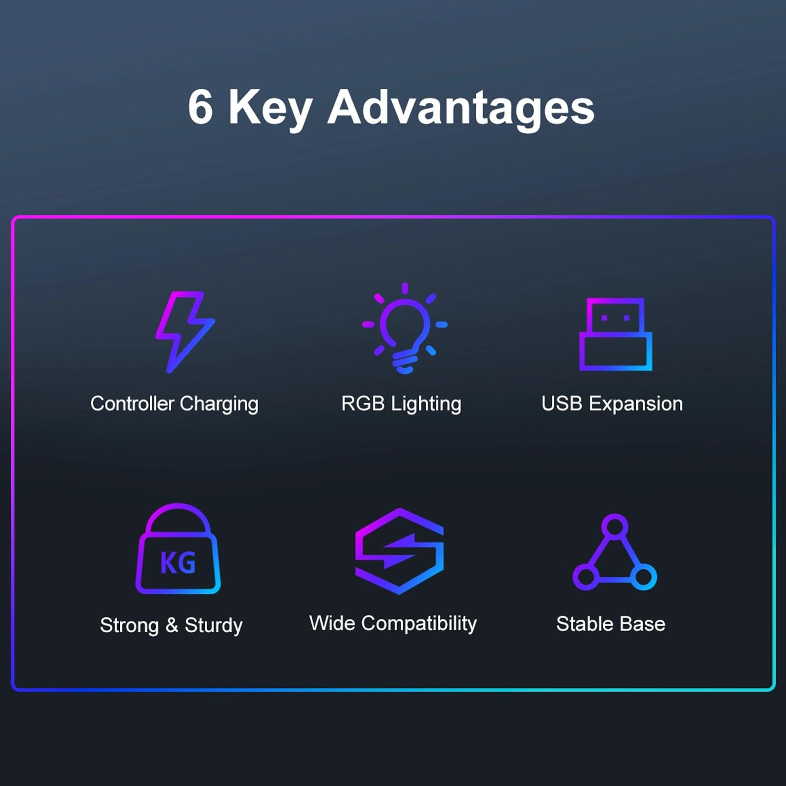 Supporto di Ricarica per Controller di Gioco 3 in 1, Supporto per Cuffie RGB con 2 Porte USB 2.0 e 1 Porta USB C, 4 modalità di Illuminazione, Gancio per Auricolari per Riporre