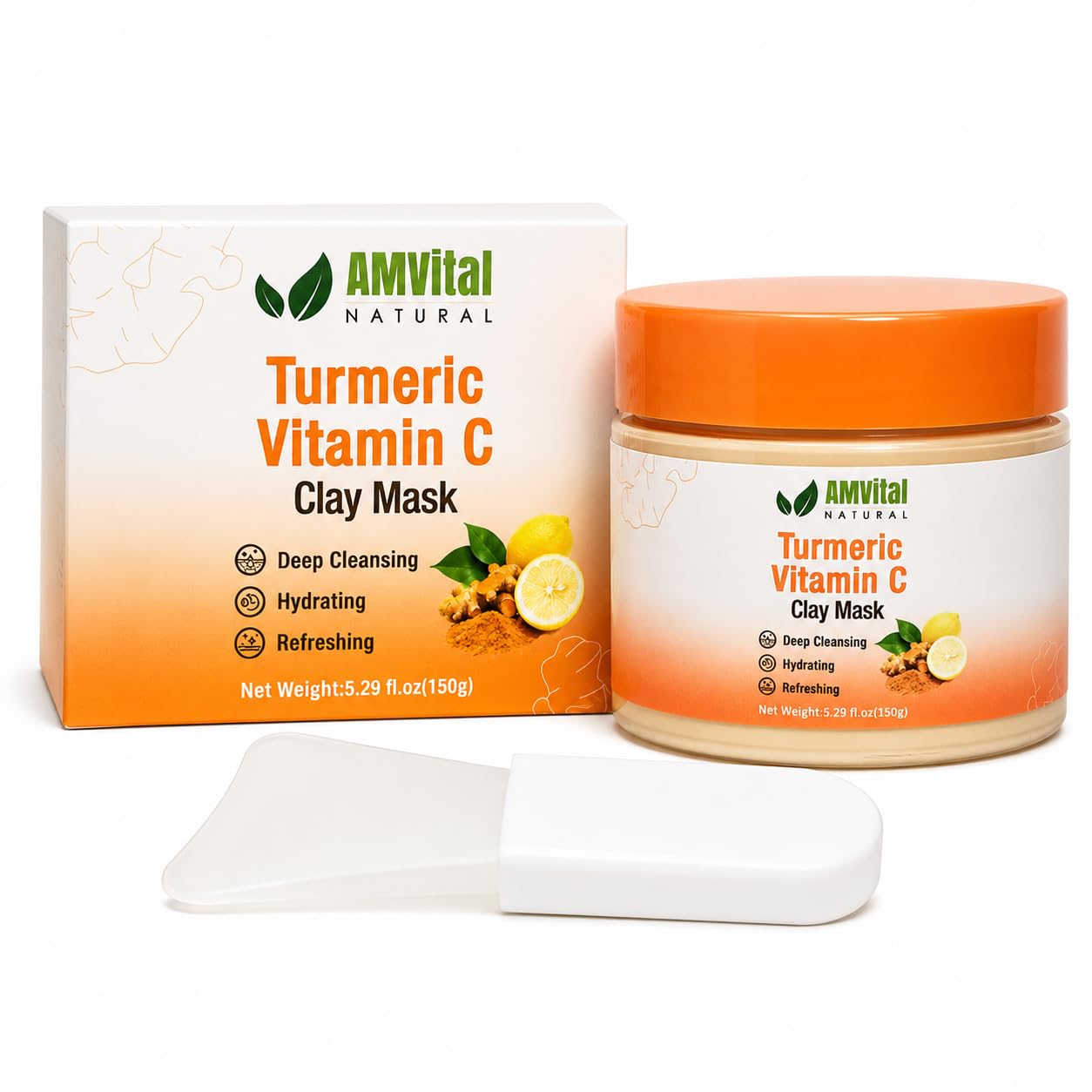 Amazon.com: AMVital Turmeric Vitamin C Clay Mask with Kaolin