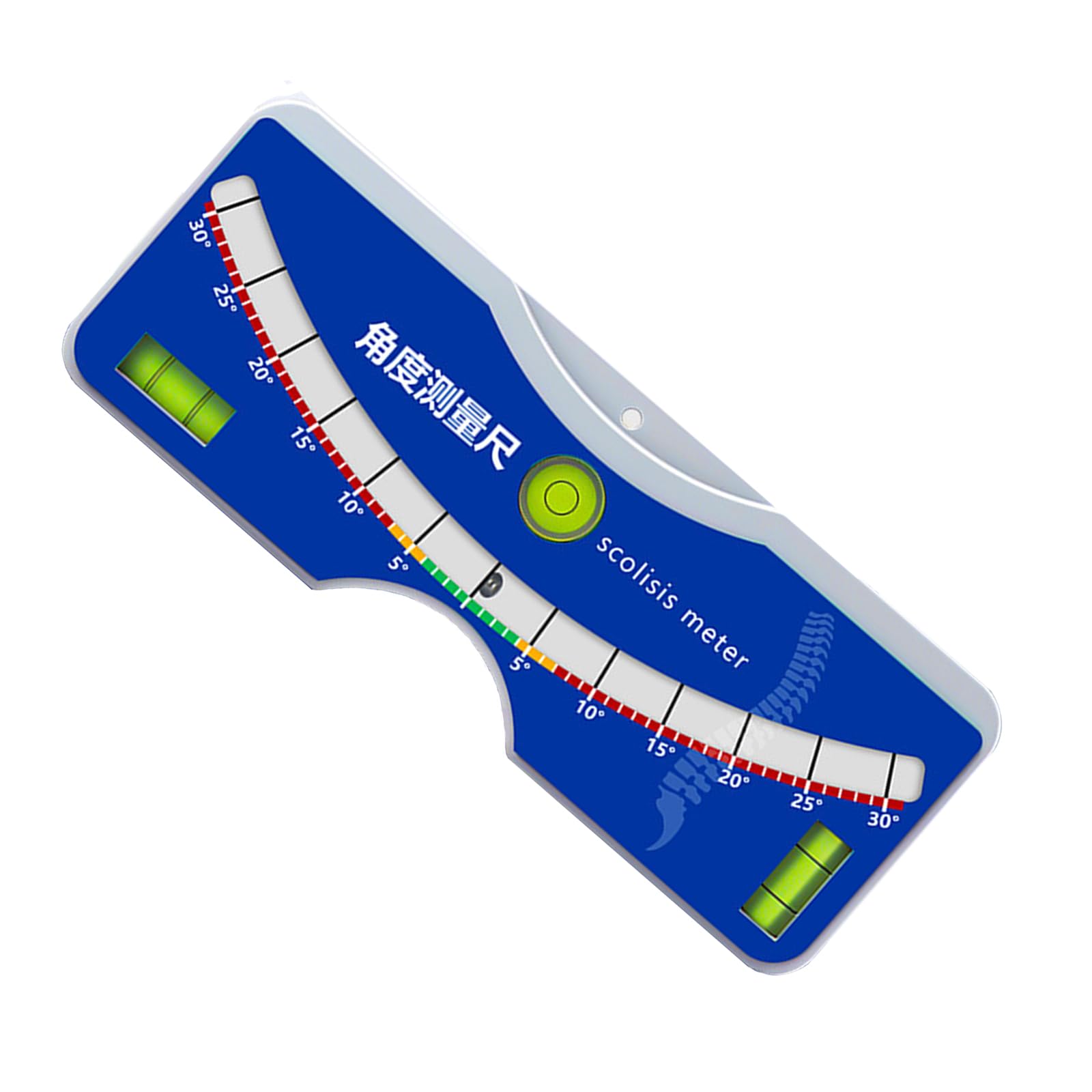 Lightweight Scoliosis Measurement Device with Horizontal Bubble 0-30° Spinal Assessment Meter for Postural Check Scoliosis Measurer with Bubble