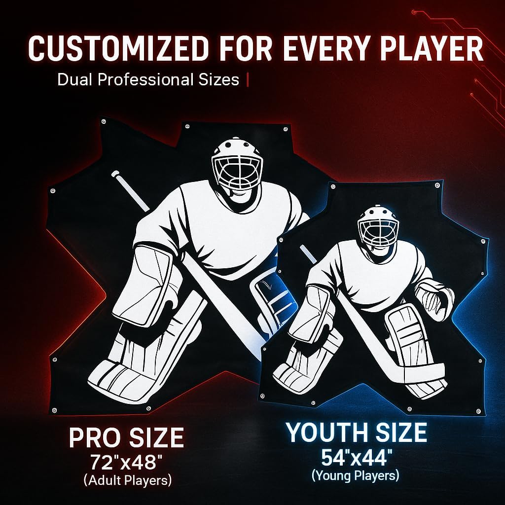 Ice Hockey Shooting Target: Durable Blocker Goalie Net with Accuracy Cutout for Street Garage Training Practice Ideal for Youth Adults