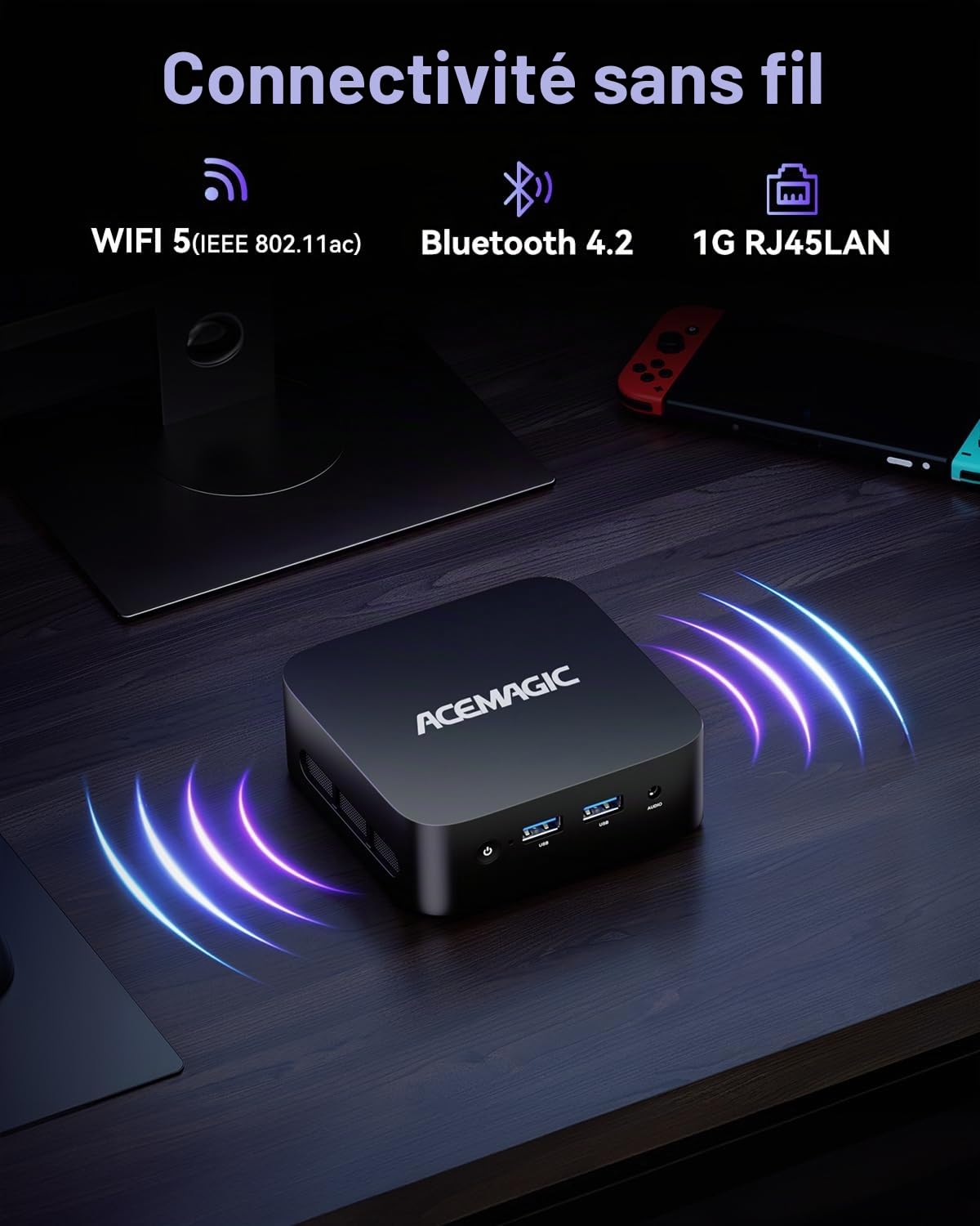ACEMAGICIAN Vista V1 Mini PC,16 Go DDR4 1To SSD, Ιntel Alder Lake-N97(jusqu'à 3,6 GHz) Micro Ordinateur de Bureau