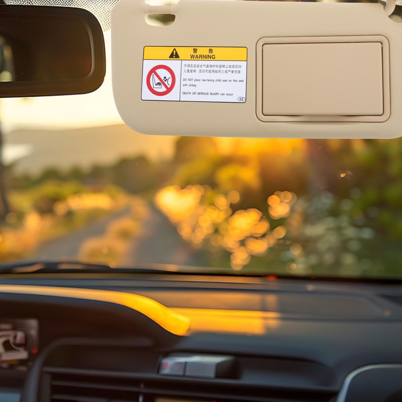 STOBAZA Auto Sun Visor Passenger Side Sun Visor Replacement Car Mirror Replacement Easy Install Fit Multiple Models