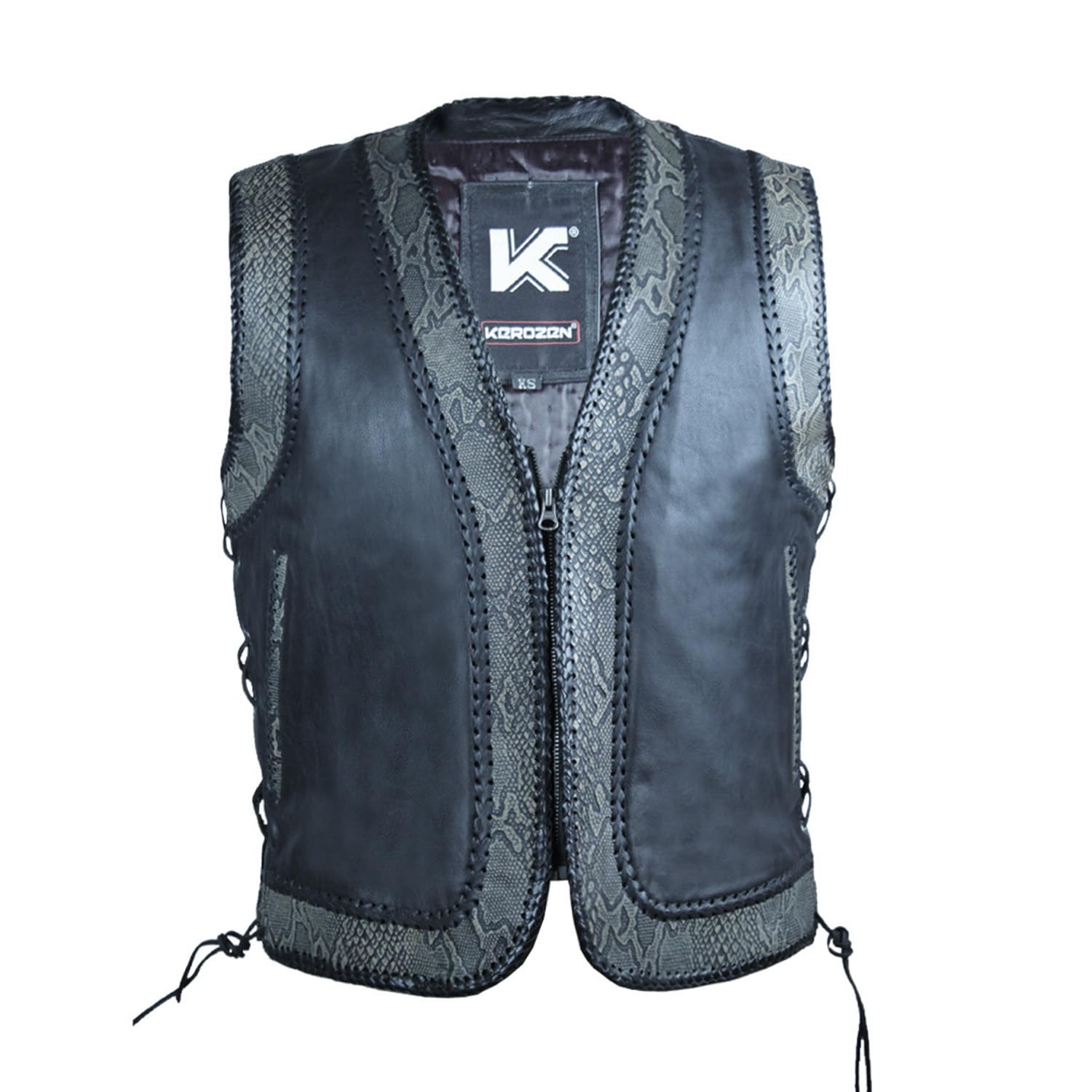 Gilet Cuir Motard Homme KEROZEN Veste Cuir Hommes Veste Club Moto Sans Manches Avec Veste Cuir Motard Sans Manches Gilet Cuir Motard Homme KEROZEN Veste Cuir Hommes Veste Club Moto Sans Manches Avec Veste Cuir Motard Sans Manches