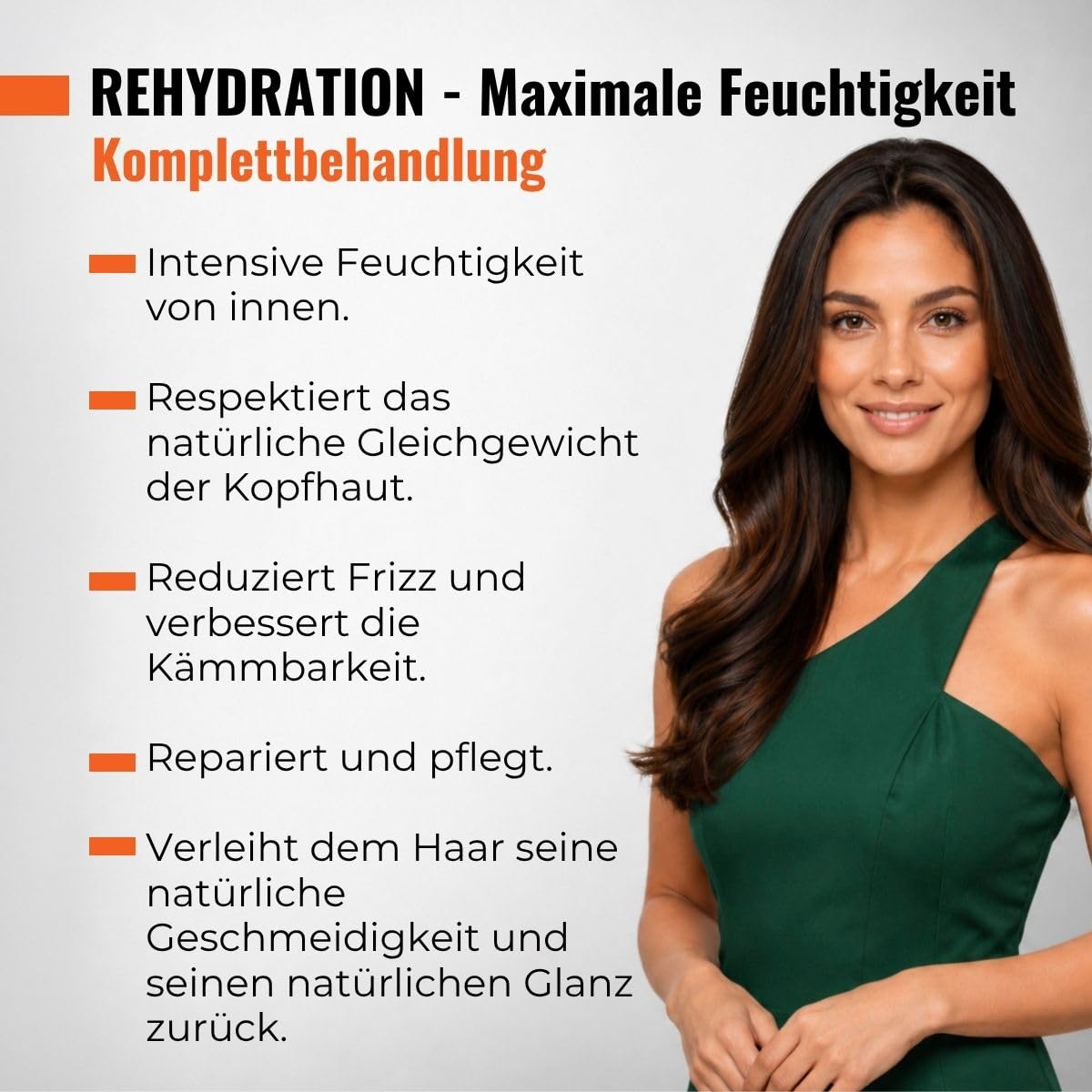 abril et nature - Haarpflege-Set Rehydration - Maximale Feuchtigkeit für trockenes Haar - Shampoo-, Maske- und Serum-Set - Stellt Flexibilität und Aussehen des Haares wieder her - 550 ml