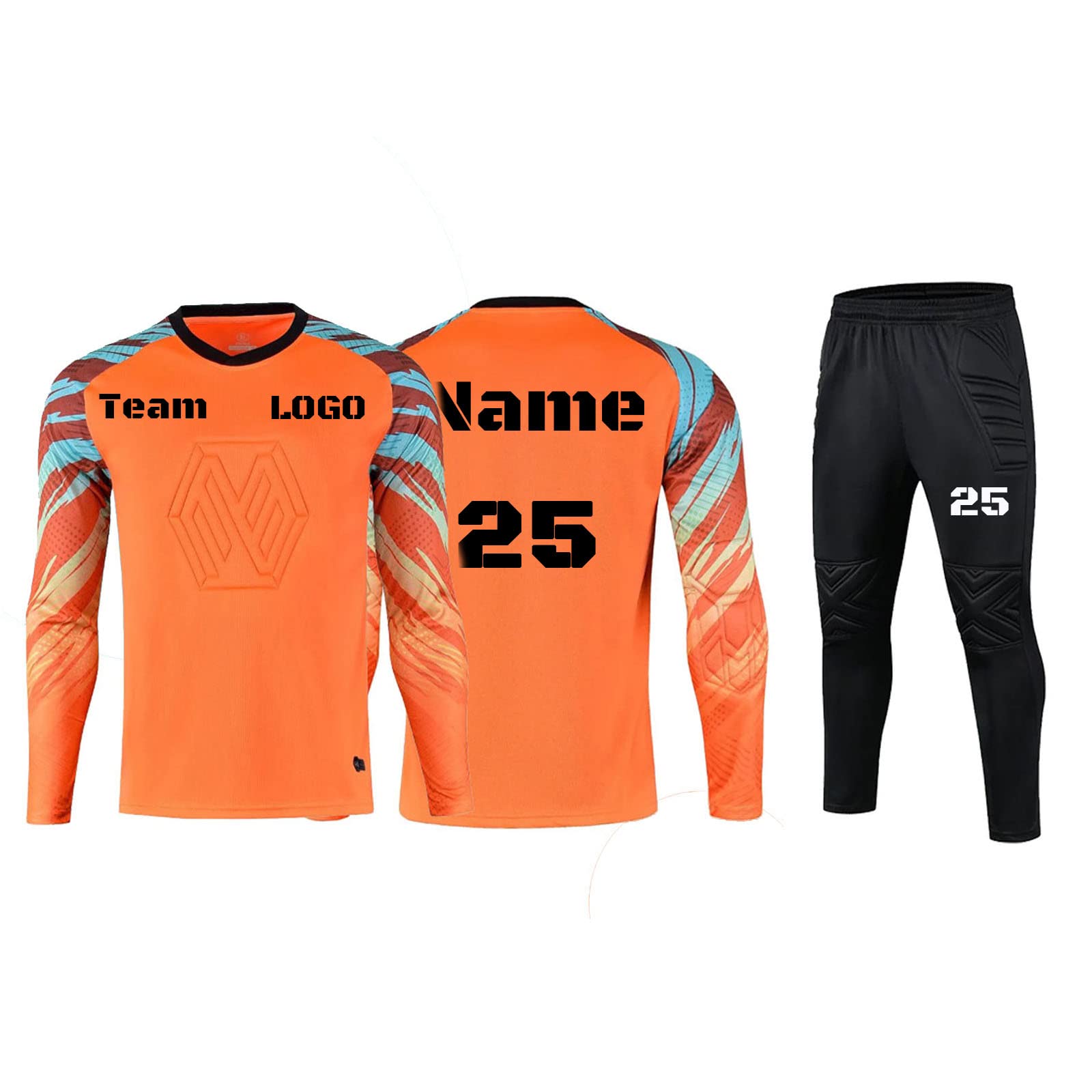 Camiseta De Portero Personalizada Equipo De Entrenamiento De Fútbol para Niños con su Nombre, número, Equipo, número Regalo De Fútbol para Niños
