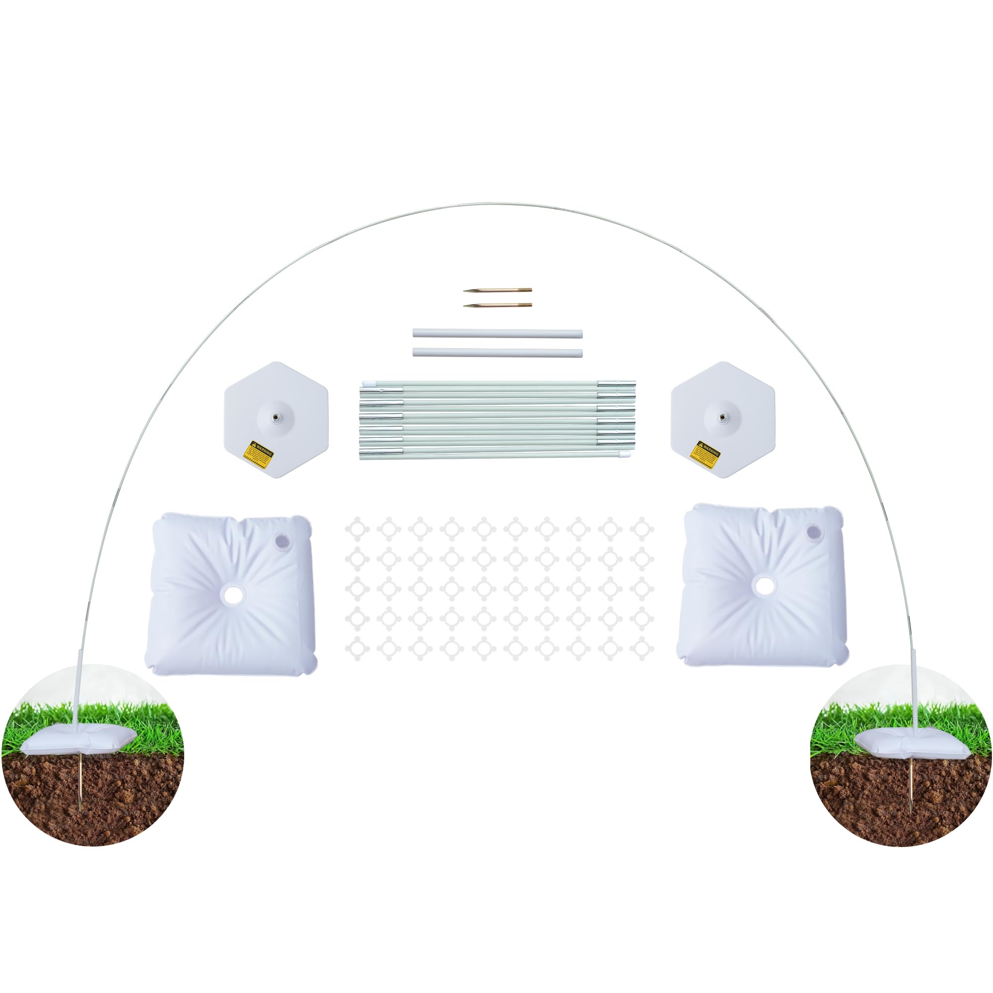 YALLOVE Kit di Supporto Per Arco a Palloncini Riutilizzabile, Telaio Regolabile Arco Palloncini Struttura per Matrimoni, Compleanni, Decorazioni per Feste, Facile da montare e Smontare