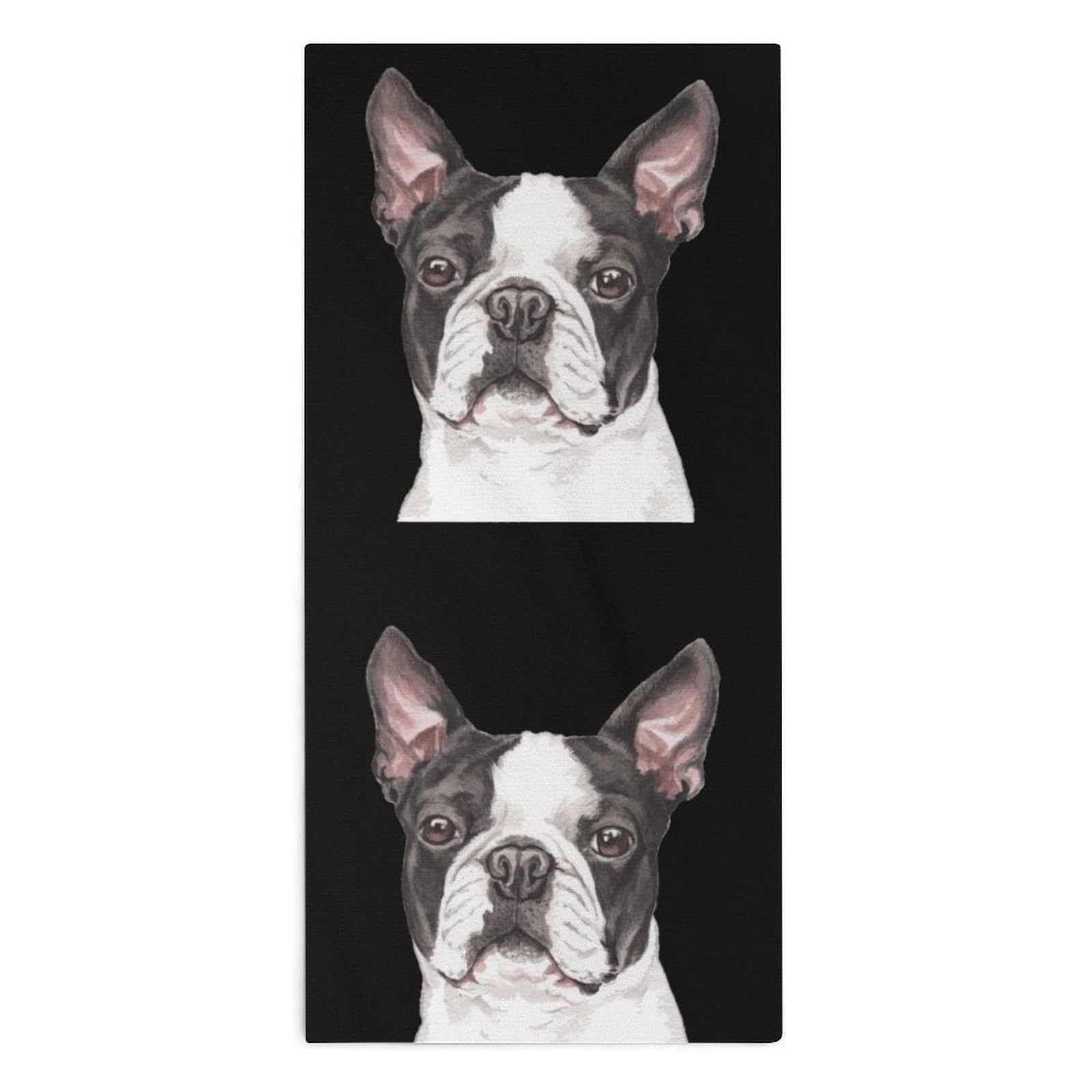 TXFBTRFSA Cute Boston Terrier Dog Hand Towels for Adult Face Towel Bath Beach Swim Accessories