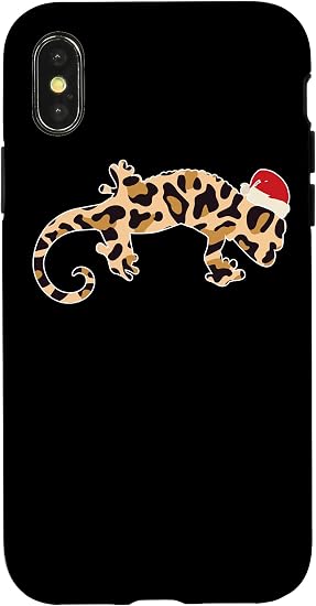 XS Gecko con sombrero de Papá Noel 