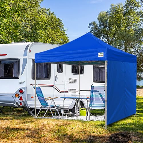 Image of Eurmax USA 10x6.25 Pop Up Canopy SunWall-UV Protection for Tents,Blocks Sunlight&Wind,Water Resistant Side Wall Only,Easy Hook & Loop Installation,Fit for 10FT Straight Leg Shelters&Gazebo,Royal Blue
