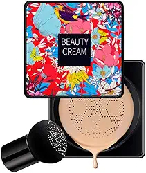 Base BB Cream, Hidratante Cabeça de Cogumelo Almofada de Ar CC Cream, Capa Corretiva Líquida, Capa Perfeita Base de Maquiagem Cor Natural