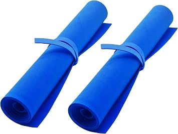 EVA Foam Roll | High Density 85kg/m3 | 2mm Thick | 48x14 | Ideal for Cosplay, Crafts, DIY Projects (Blue 2pcs)