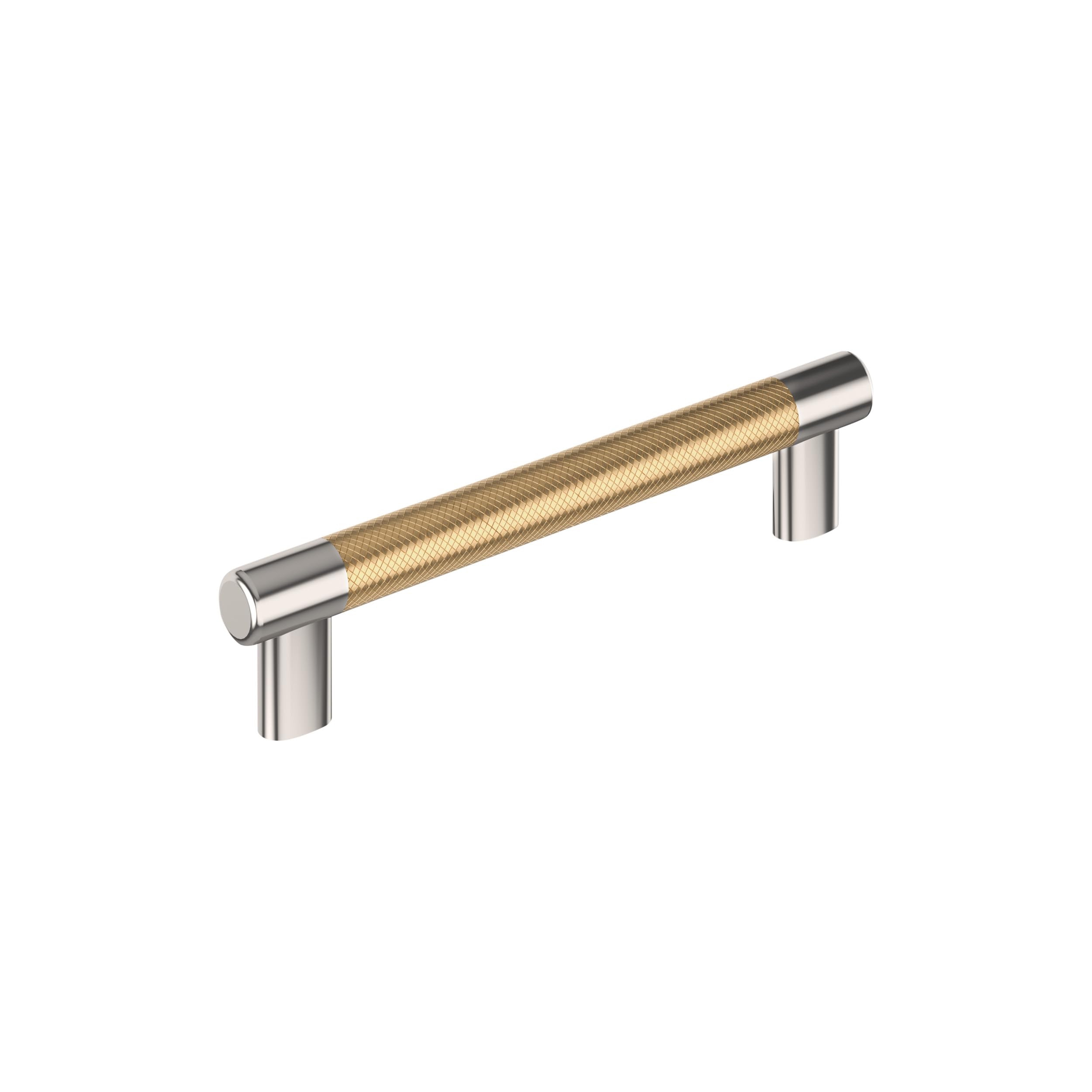 Amerock Esquire 6-5/16 inch (160mm) Center-to-Center Polished Nickel/Champagne Bronze Cabinet Pull, BP36559PNCZ