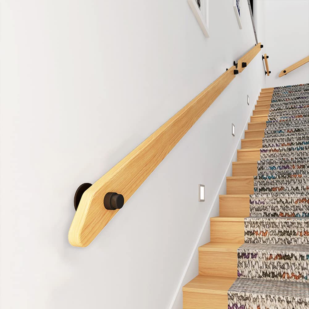 Nisorpa 3.3ft Stairs Wood Handrail Kit for Indoor Stairs Railing Non