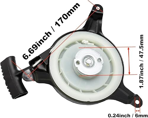 Miniatura 2 de RYTIME 751-10299 951-10299 - Arrancador de retroceso compatible con MTD Cub Cadet Troy Bilt 951-10299A cortacésped de arranque para 1P61P0 1P65FU