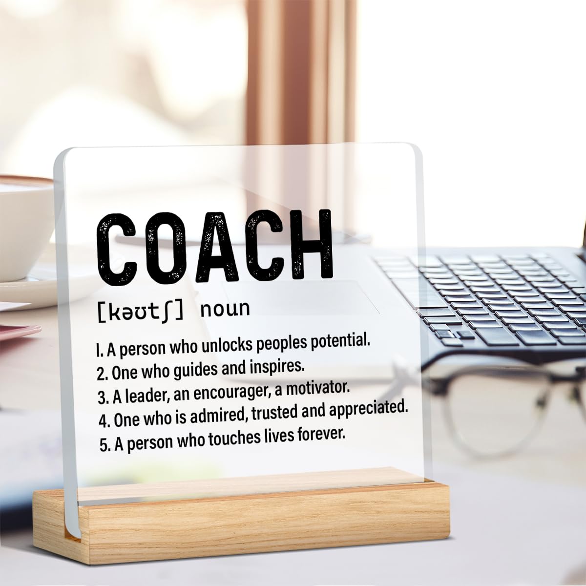 Best Coach Gift, Appreciation Gifts for Coaches, Retirement Gifts for Coaches, Coach Definition Acrylic Desk Sign Decor