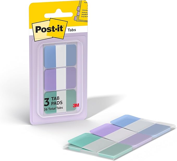 Banderitas Adhesivas 36 Azul, Púrpura y Verde