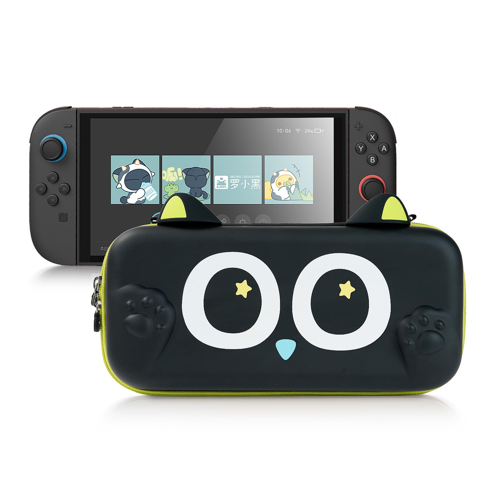 GeekShare Switch 2 Carrying Case, Hardshell Storage Bag with Game Card Slots, Portable Travel Case Compatible with Switch 2 (2025) Console and Game Accessories - The Hei Series