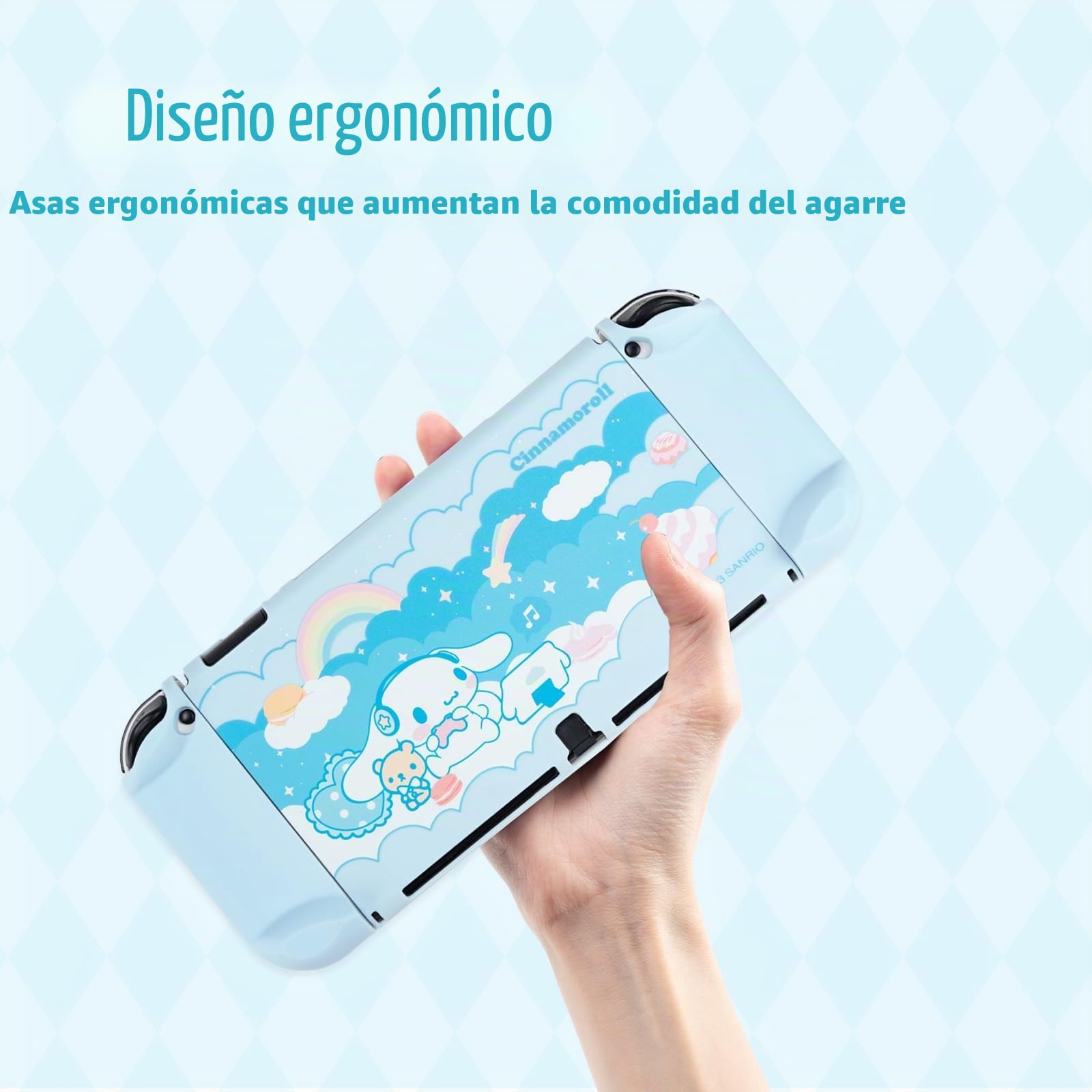 Kuitmor Funda Protectora para Switch OLED, Carcasa Exterior de PC Duro y Cubierta Antiarazones - Compatible con la Consola Switch OLED