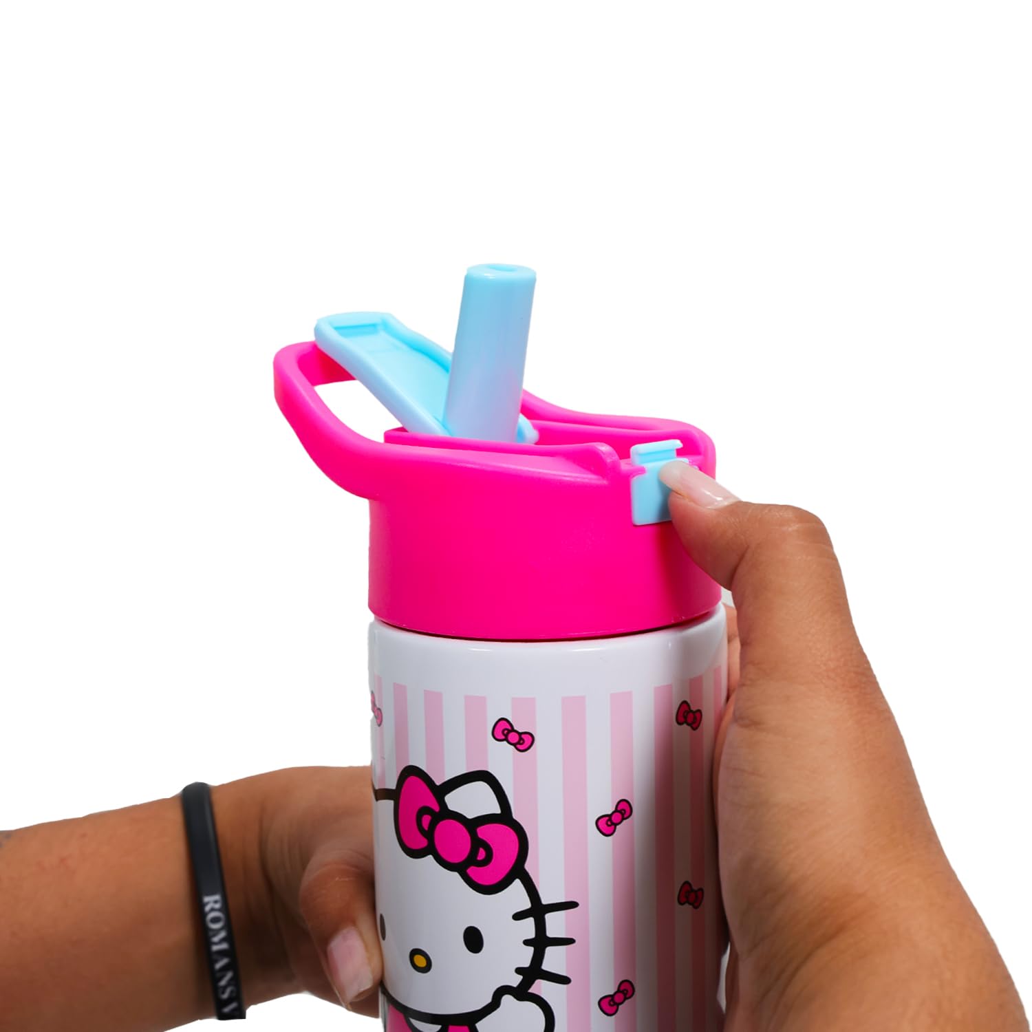 Borraccia In Acciaio Inossidabile 515 Ml Per Bambini E Adulti Con Isolamento Termico Colore Rosso Design Hello Kitty
