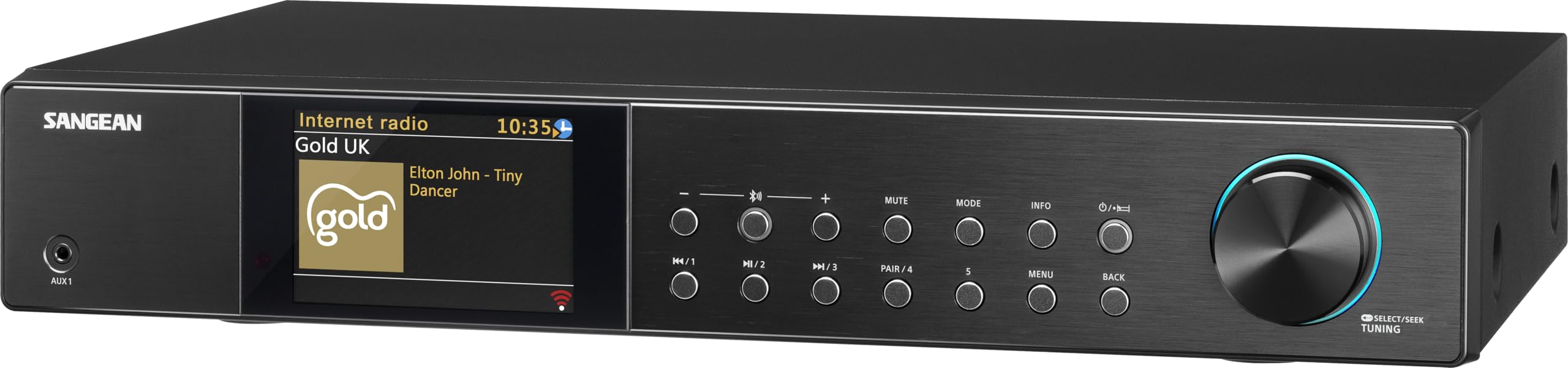 Sangean WFT-4 Sintonizzatore HiFi Internet Radio Nero Bluetooth, Dab+, Internetradio, WLAN