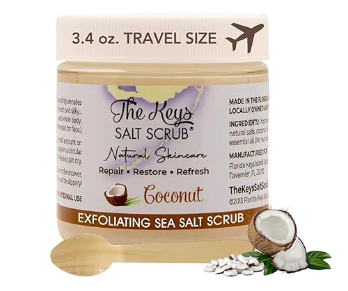 Miniatura 1 de The Keys Salt Scrub Exfoliantes exfoliantes para la piel corporal con sal marina de alta calidad fabricados con aceites esenciales orgánicos y